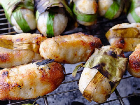 Chuối nếp nướng chan nước cốt dừa miền T&acirc;y