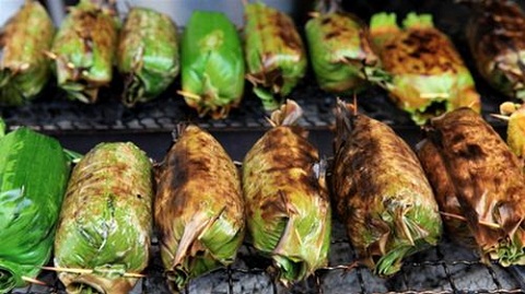 Chuối nếp nướng chan nước cốt dừa miền T&acirc;y