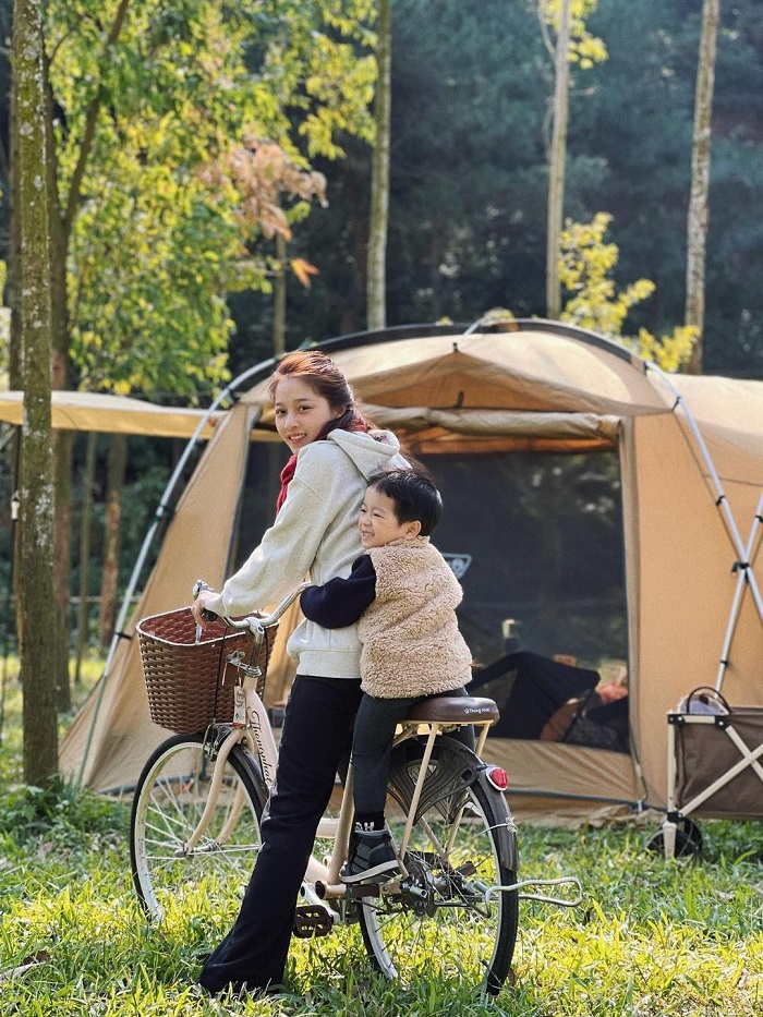 Đạp xe dạo chơi quanh hồ Chòm Núi Hà Nội giúp bạn thêm thư thái