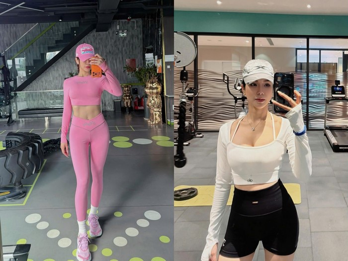 Người đẹp thường xuyên tập gym để duy trì thân hình nóng bỏng.