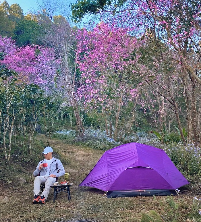 Nhớ mặc quần áo ấm nếu cắm trại qua đêm ở Mộng Đào Nguyên Đà Lạt