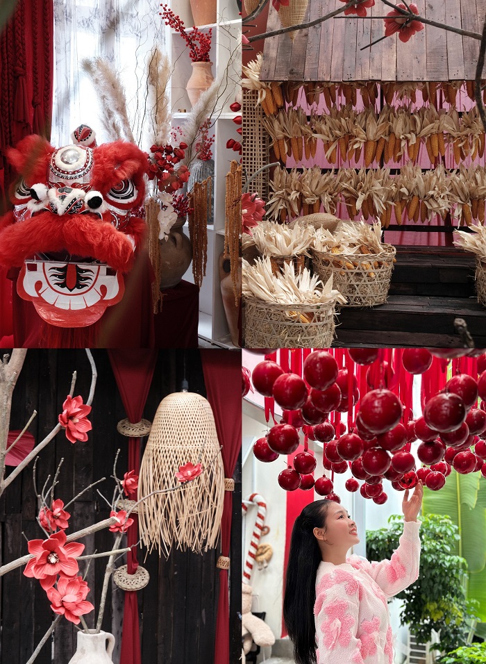 Không khí Tết tràn ngập tại quán cà phê trang trí Tết ở Nha Trang