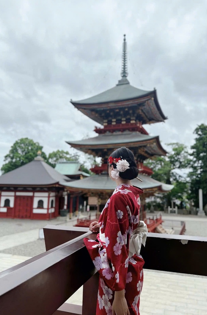Hãy thử mặc trang phục truyền thống khi tới Ngôi chùa đẹp ở Nhật Bản Naritasan Shinshoji