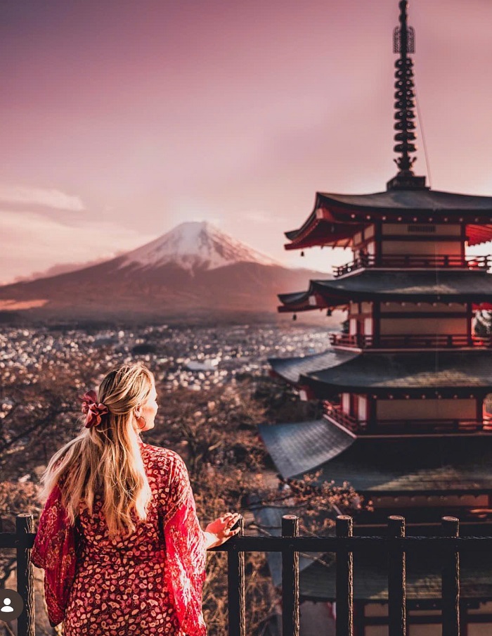 Ngôi chùa đẹp ở Nhật Bản Chureito với tầm nhìn ra thẳng núi Phú Sĩ