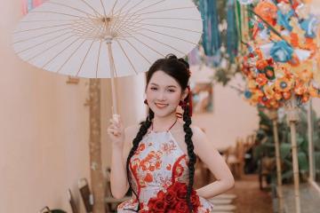 Quán cà phê trang trí Tết ở Nha Trang lên ảnh ngập sắc xuân