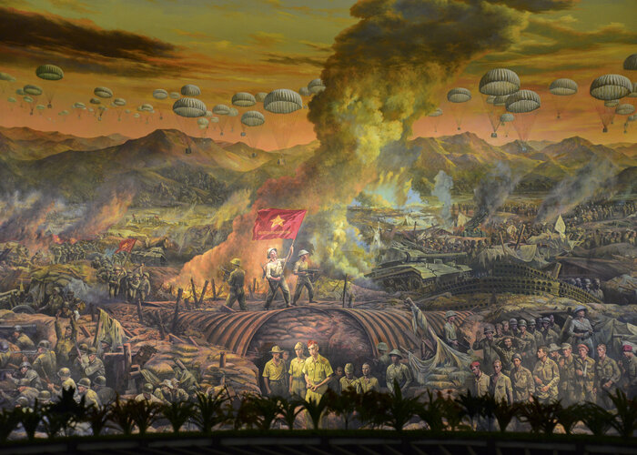 Bức tranh bức tranh Panorama khổng lồ ở bảo tàng Điện Biên Phủ
