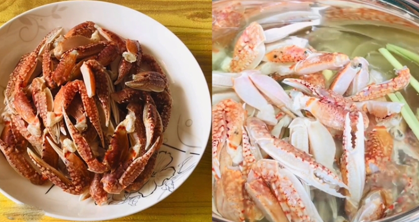 Ghẹ Tuyết tươi ngon với vỏ đỏ và thịt siêu ngọt