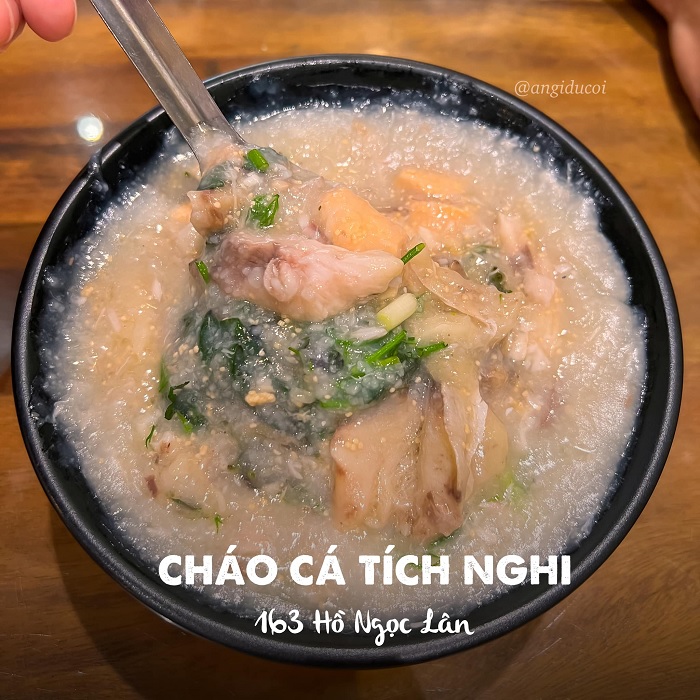 Cháo cá Tích Nghi được bày bán ở nhiều nơi, là quán ăn ngon ở Bắc Ninh