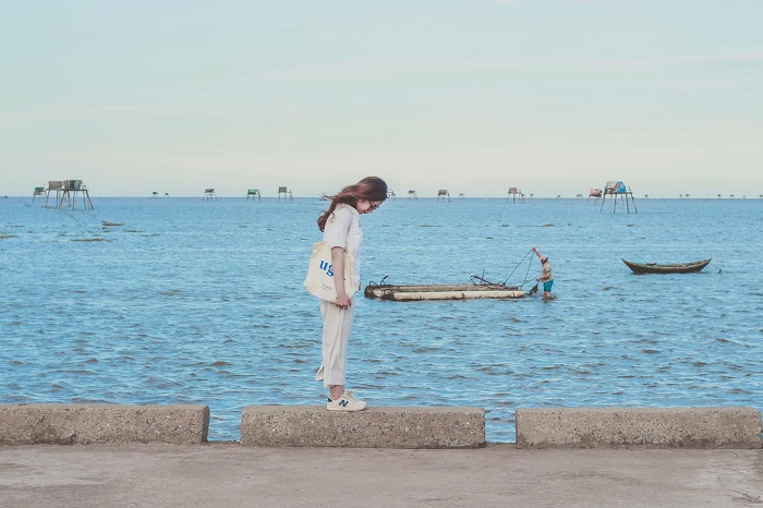 Bãi biển Đồng Châu Thái Bình nằm ở huyện Tiền Hải, tỉnh Thái Bình