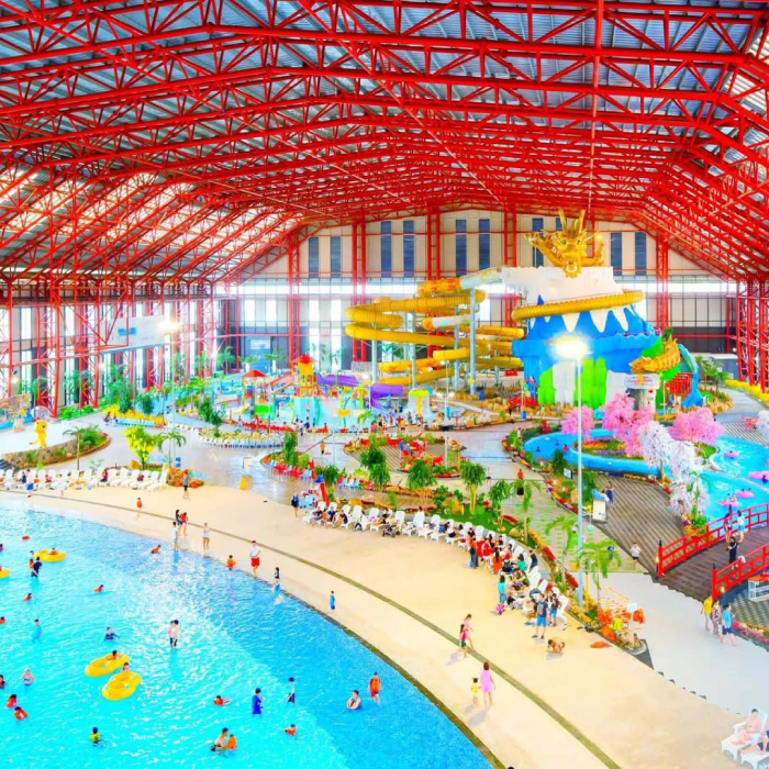 Công viên nước trong nhà với diện tích khủng
