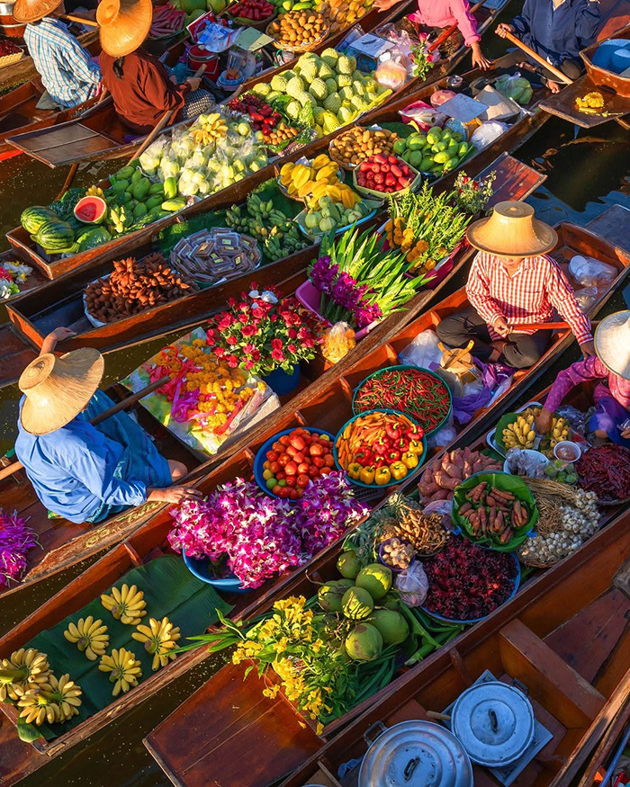 Giới thiệu đôi nét về chợ nổi Damnoen Saduak Thái Lan