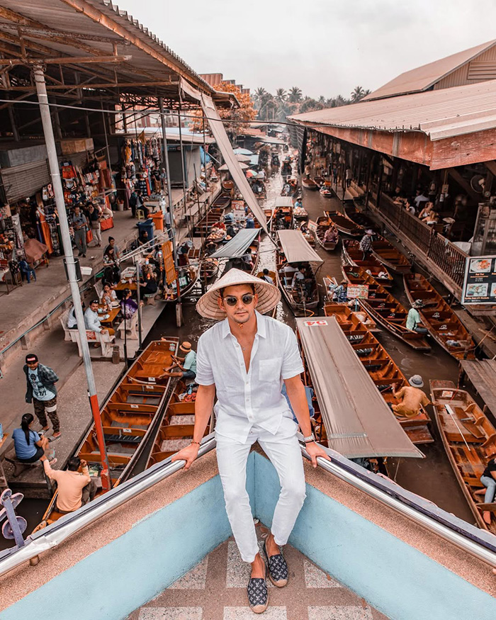 Mùa đông (tháng 12 – tháng 2) tại chợ nổi Damnoen Saduak Thái lan