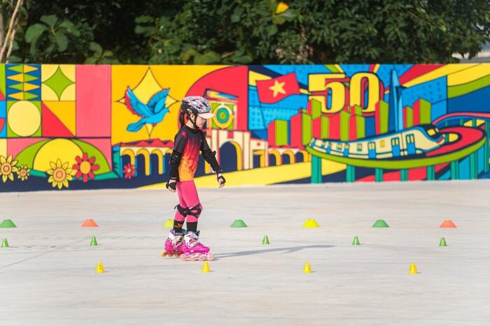 Bức tường Graffiti tại công viên Sáng Tạo TP Thủ Đức