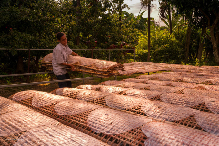 Quy trình sản xuất tại làng bánh tráng cù lao Mây Vĩnh Long 