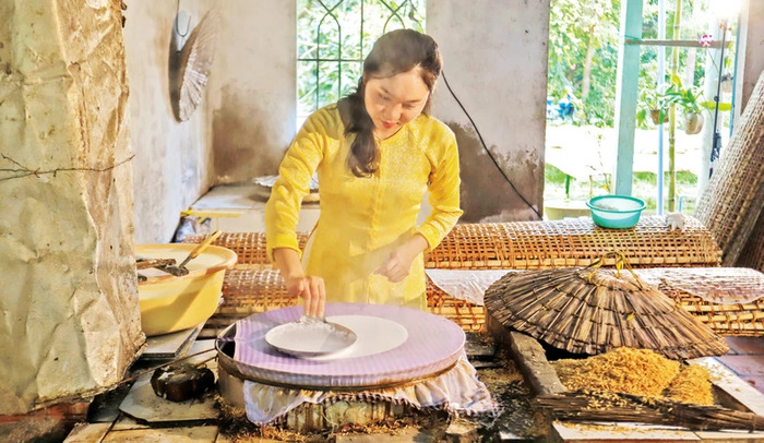 Quy trình sản xuất tại làng bánh tráng cù lao Mây Vĩnh Long 