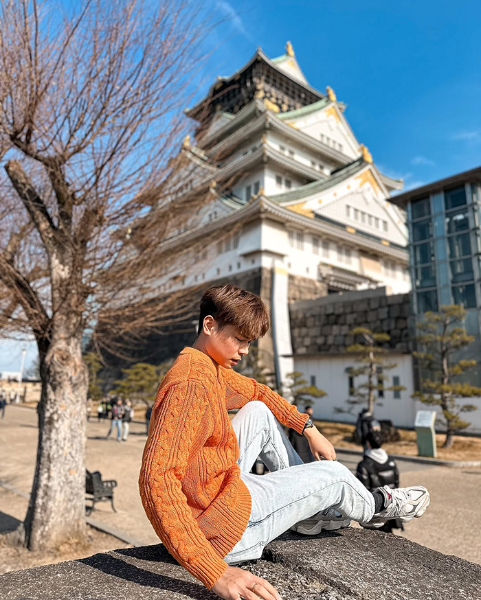 Mùa thu (tháng 9 – tháng 11): Vẻ đẹp lãng mạn của mùa lá đỏ tại lâu đài osaka nhật bản