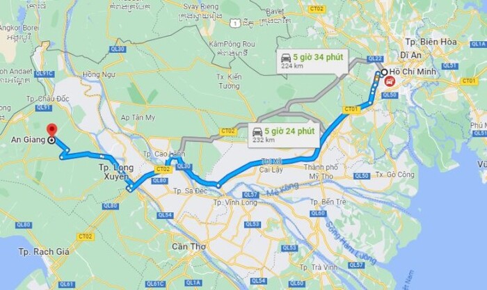 Du khách dễ dàng di chuyển đến sông Vàm Nao An Giang