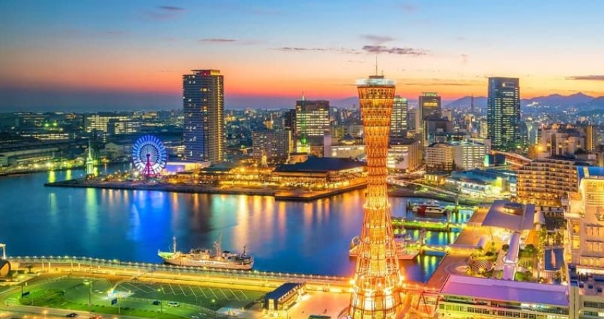 Hyogo Nhật Bản lung linh dưới ánh đèn về đêm