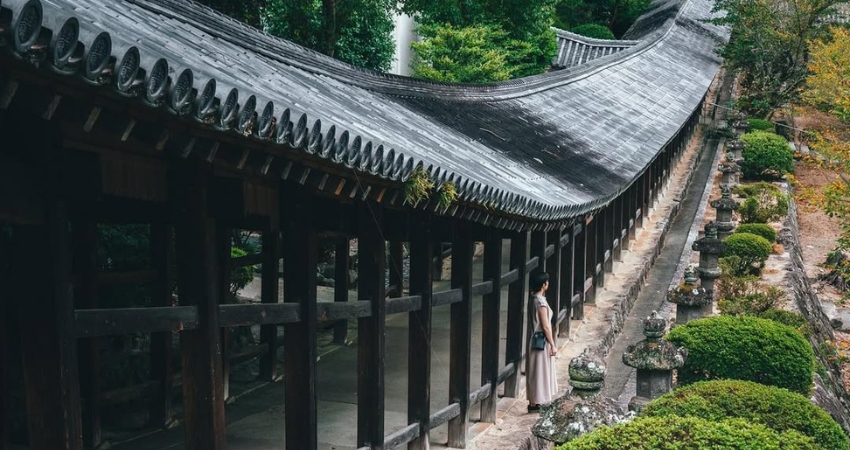 Kiến trúc nổi tiếng cổ kính của đền Kibitsu