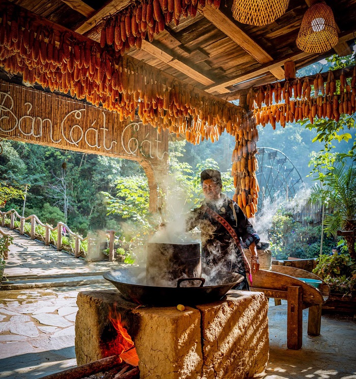 Thưởng thức những món ăn dân dã tại bản Cát Cát Sapa