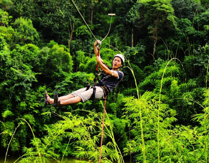 Khu sinh thái còn có rất nhiều trò chơi thử thách