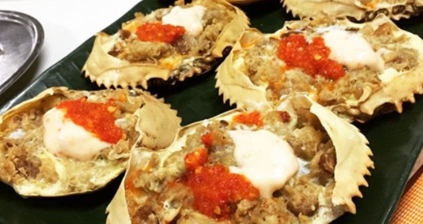 Cua nhồi tại Gim Men Teppanyaki - cẩm nang du lịch Port Dickson