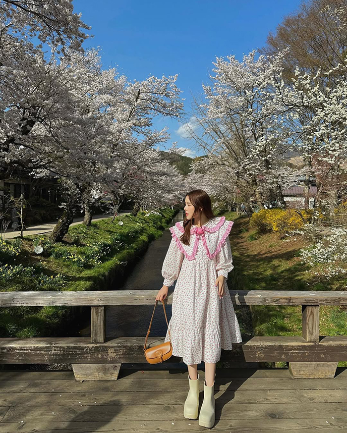 Mùa xuân (tháng 3 – tháng 5) – Sắc hồng hoa anh đào nở rộ