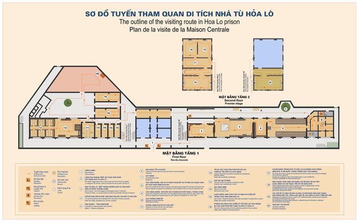 Kinh nghiệm đi nhà tù Hỏa Lò Hà Nội - Sơ đồ tham quan nhà tù