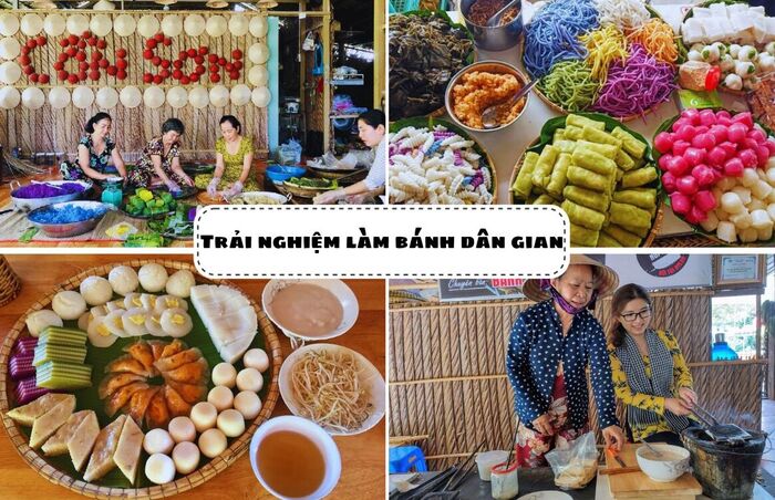 Kinh nghiệm du lịch Cồn Sơn Cần Thơ - Trải nghiệm làm bánh dân gian