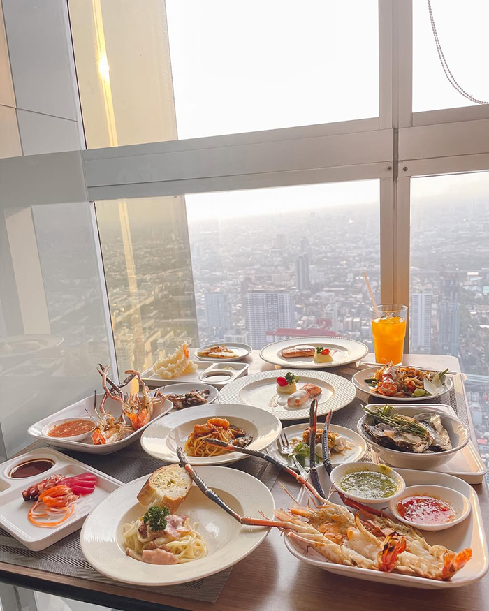 Nhà hàng và quán bar cao cấp tại tháp Baiyoke Sky Thái Lan