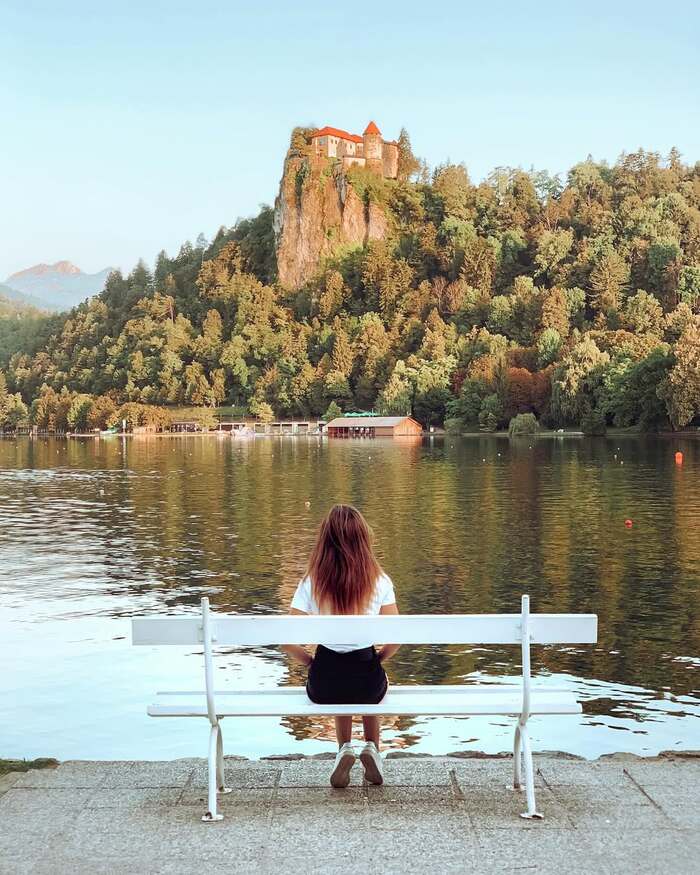 Ghé lâu đài ở hồ Bled Slovenia