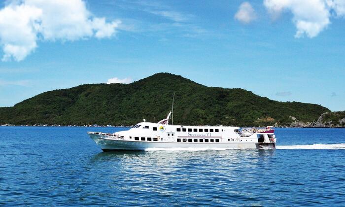 di chuyển ra bãi Cây Mến Nam Du bằng tàu cao tốc