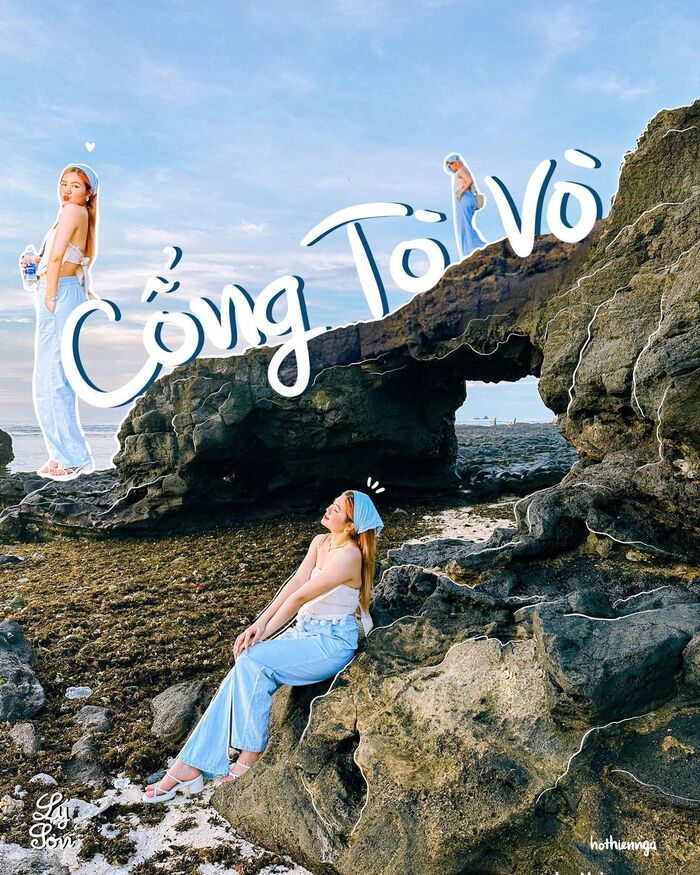 cổng Tò Vò Lý Sơn thu hút nhiều du khách ghé thăm săn ảnh sống ảo