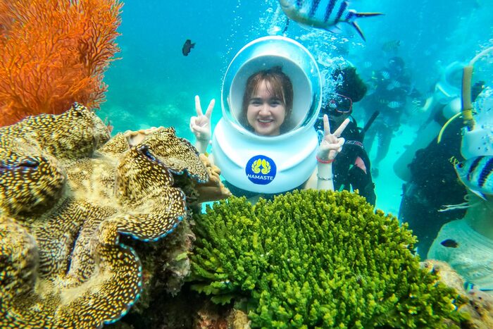 đị bộ khám phá đại dương tại công viên san hô Namaste Phú Quốc