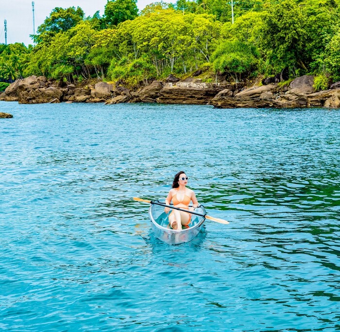 chèo thuyền ở công viên san hô Namaste Phú Quốc 