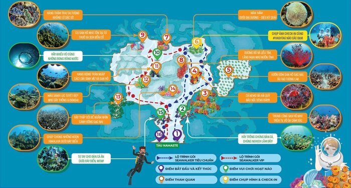 bản đồ công viên san hô Namaste Phú Quốc
