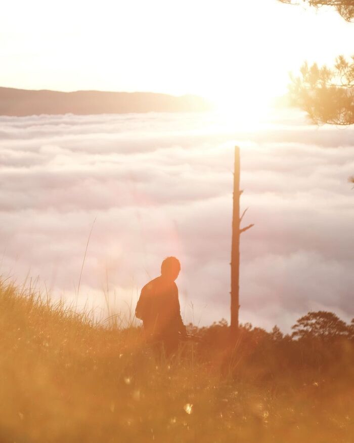 du lịch mùa hè ở Đà Lạt săn bình mây ở đỉnh Hòn Bồ