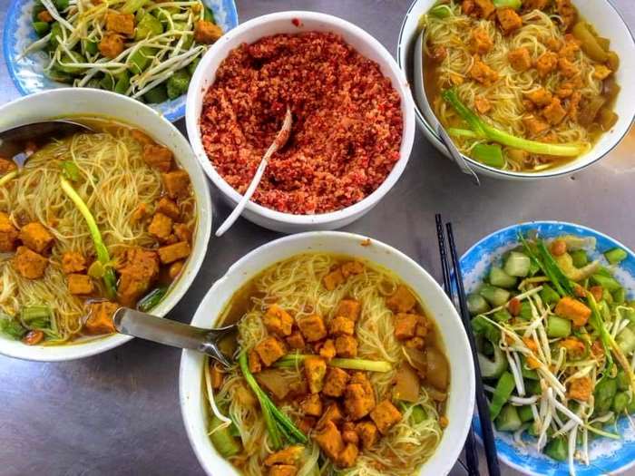 Bún Xiêm Lo có hương vị rất tinh tế. 