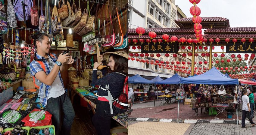 Du khách có thể đến Filipino Market hoặc Gaya Street Sunday Market để mua các món quà đặc trưng của Mã Lai.