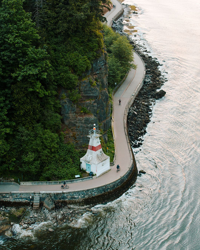 Tuyến đường Seawall tại công viên Stanley Park Canada