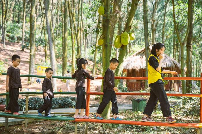 Khu dã ngoại gần Hà Nội cho trẻ em - Khu du lịch sinh thái Bản Rõm