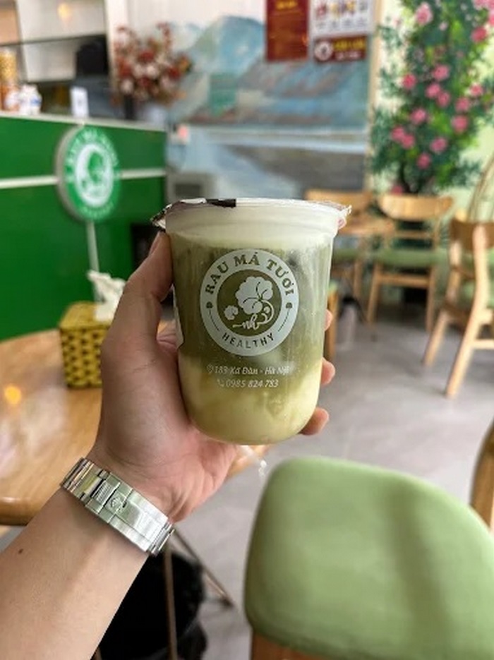 Rau Má Tươi Healthy là quán rau má đậu xanh ở Hà Nội nổi tiếng vì độ tươi ngon