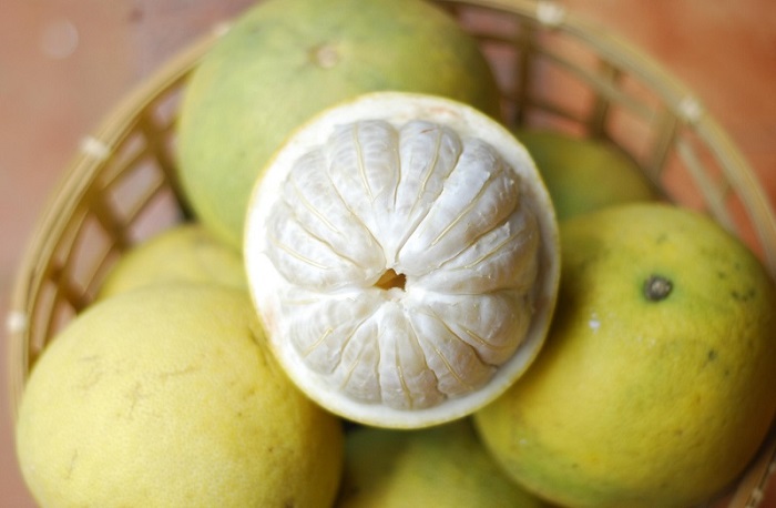 Bưởi Đoan Hùng đặc sản Phú Thọ dù để lâu vẫn ăn cực thơm và ngọt