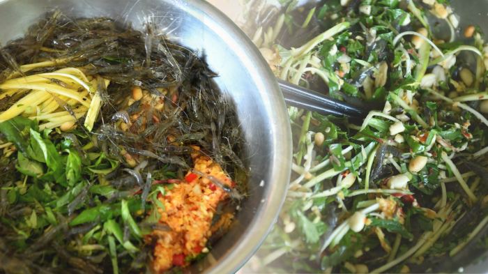 đặc sản độc đáo ở Quảng Bình Quảng Trị gỏi tép