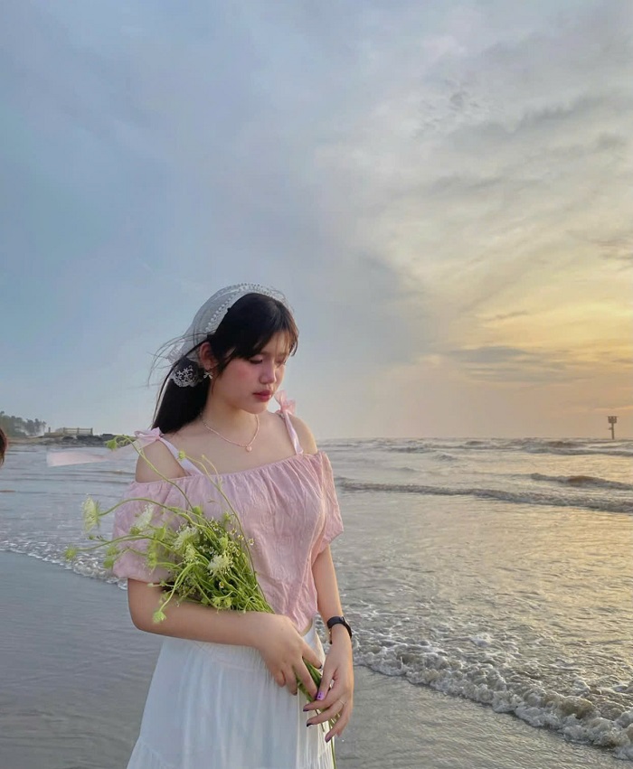 Khoảnh khắc hoàng hôn lên ảnh cực đẹp tại biển Cồn Vành Thái Bình Hưng Yên