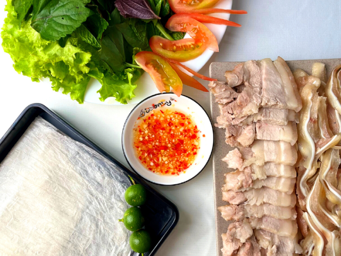 Bánh tráng cuốn thịt phiên bản Tây Ninh có sức hấp dẫn riêng