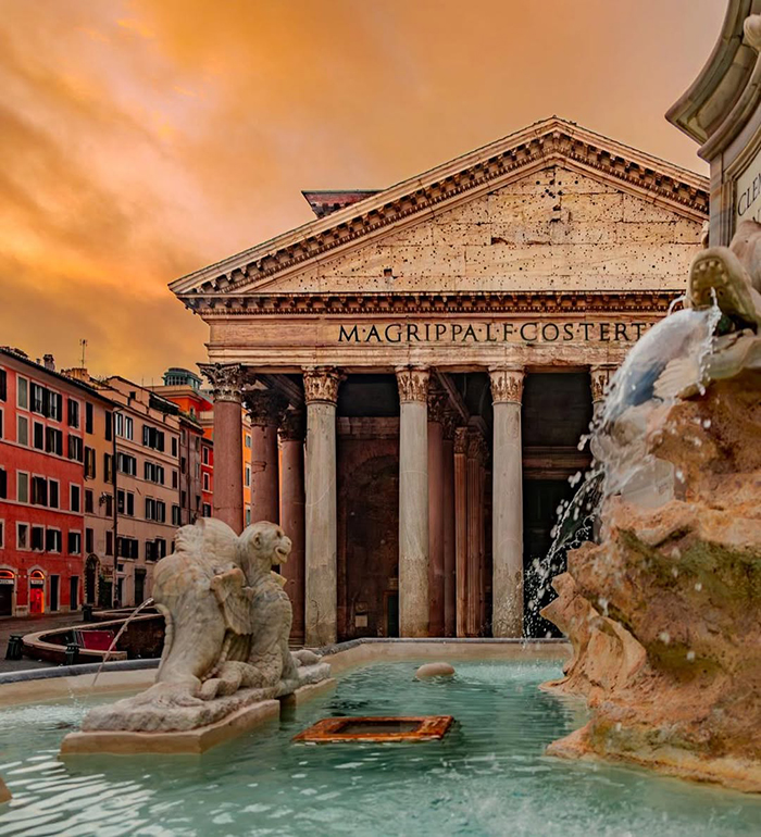 Ghé thăm đền thờ Pantheon châu Âu tại buổi sáng sớm hoặc cuối buổi chiều