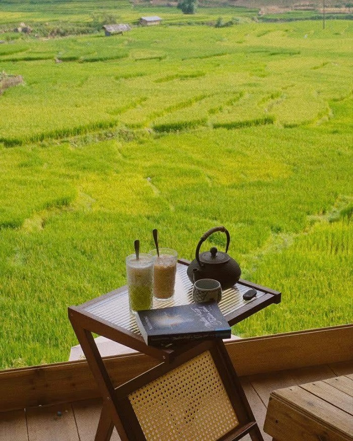 Lá Coffee Sapa là nơi lý tưởng để thưởng trà ngắm cảnh
