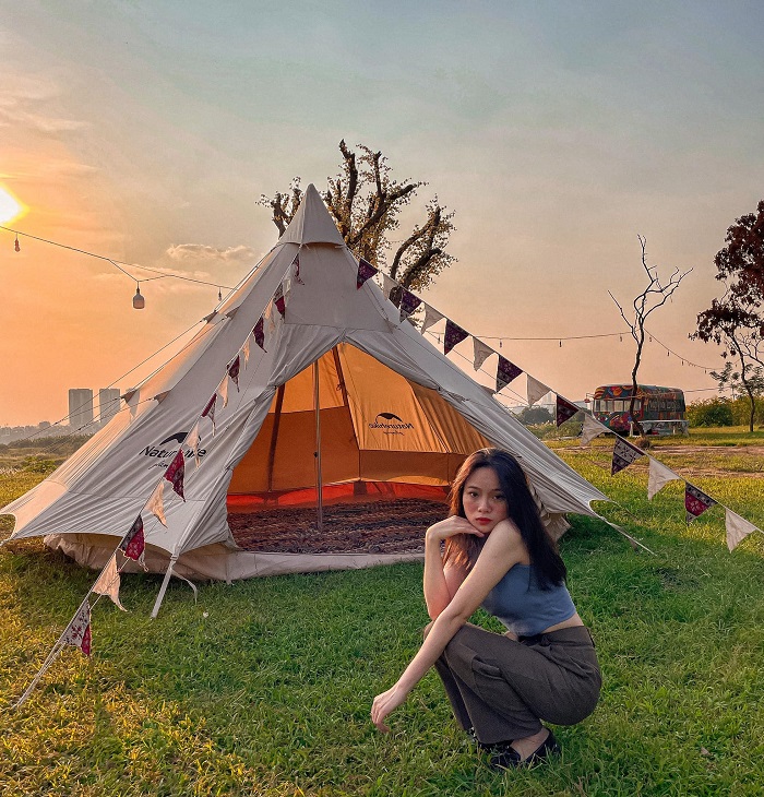 Du lịch Văn Giang Hưng Yên tới vườn nhãn Long Biên để cắm trại