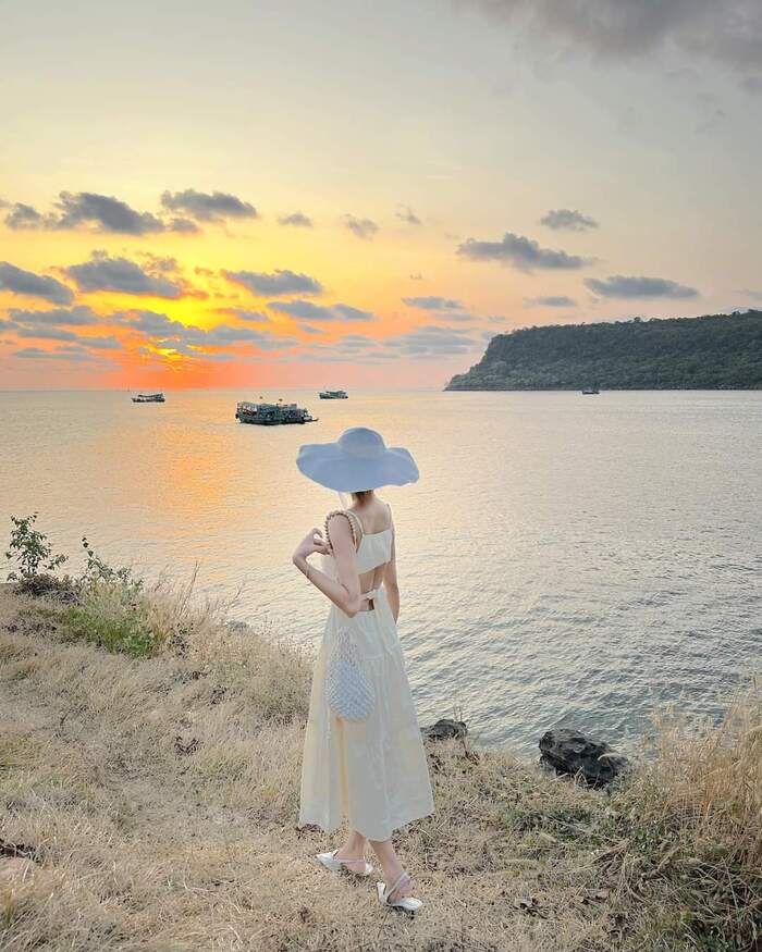 ngắm hoàng hôn trên biển tại đảo Thổ Chu Kiên Giang 